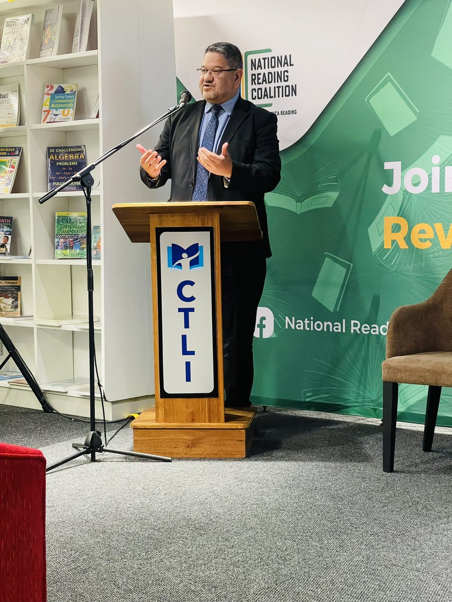 Head of Department, Brent Walters says that we need to create a culture of reading. He adds that we need to expose our children to material and spaces of reading.