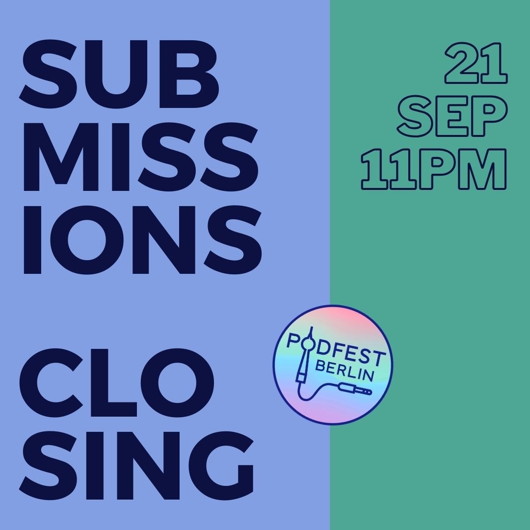 TODAY 11PM IS YOUR LAST CHANCE 🚨
Submissions for being part of the main festival from 13-15 October are closing today at 11PM. Make sure to submit before then - it's easy and fast to do 💜 Podcast submissions:
podfestberlin.com/2023-podcast-s…
Teaching as a faculty:
info@podfestberlin.com