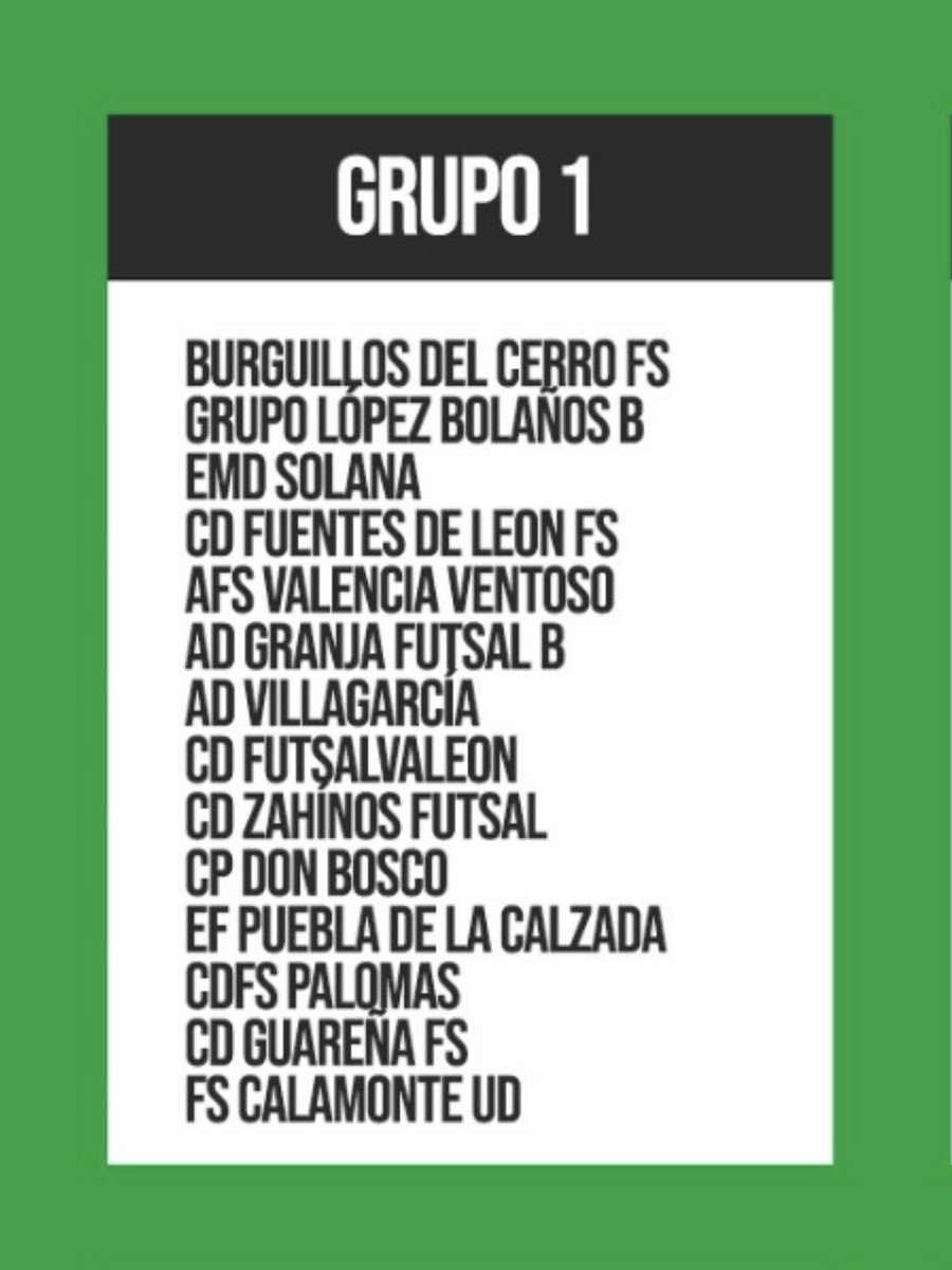Este es el grupo en el que quedamos emparejados en liga.

Salvaleon tiene ganas de ⚽️.