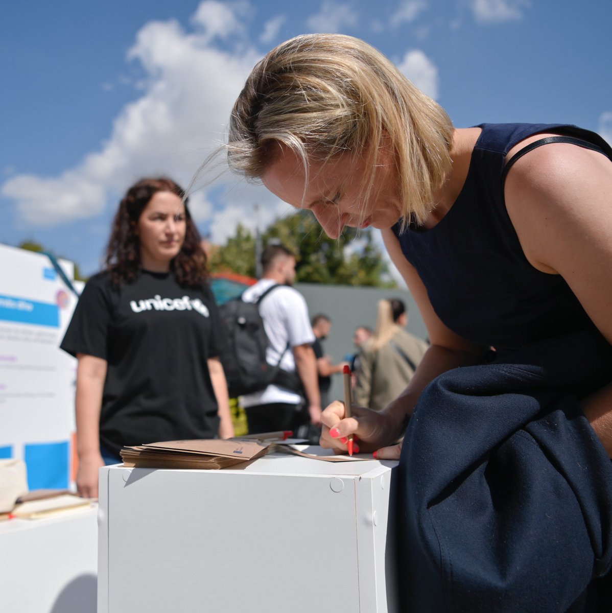 cschneider22's tweet photo. Crucial to #untietheknot that holds back full #inclusion of children with disabilities in #Kosovo. One of my asks of decision makers is for larger sidewalks so children with mobility aids can move around more freely. What are your key asks? Record them in Skanderbeg Sq this week! https://t.co/JUPrSYLyQr
