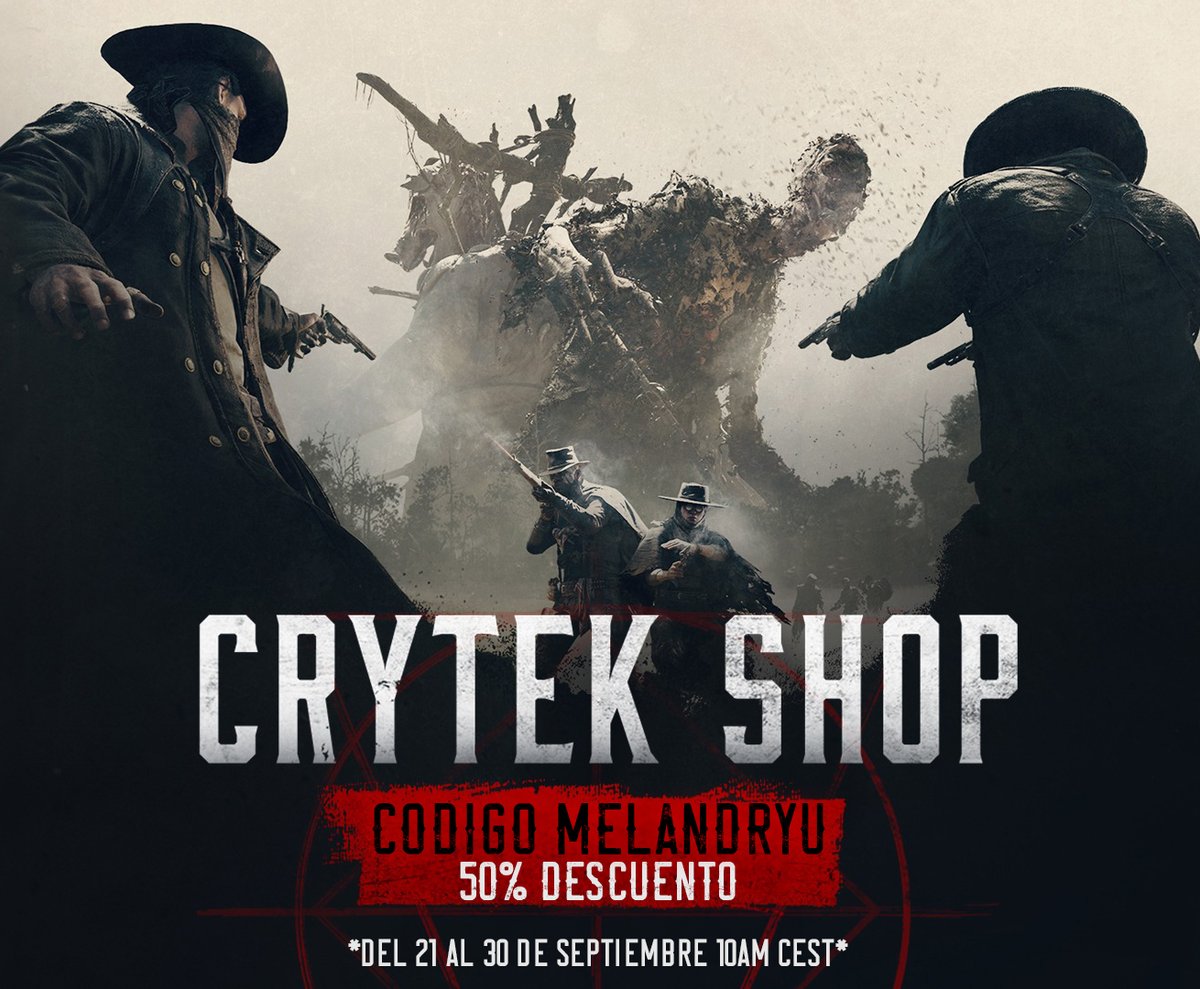 Melandryu's tweet photo. Gente!

Desde hoy hasta el 30 de Septiembre tenéis un 50% de DESCUENTO en TODA la tienda de Crytek usando el código MELANDRYU 😱

Tenéis el Hunt y TODOS los DLCS etc, y además me ayudáis mucho usando el código 🙏

Amor eterno a quienes lo uséis 🫰

Link ➡️ https://t.co/Gz9Sx4gBC4 https://t.co/0DTqBjujcY