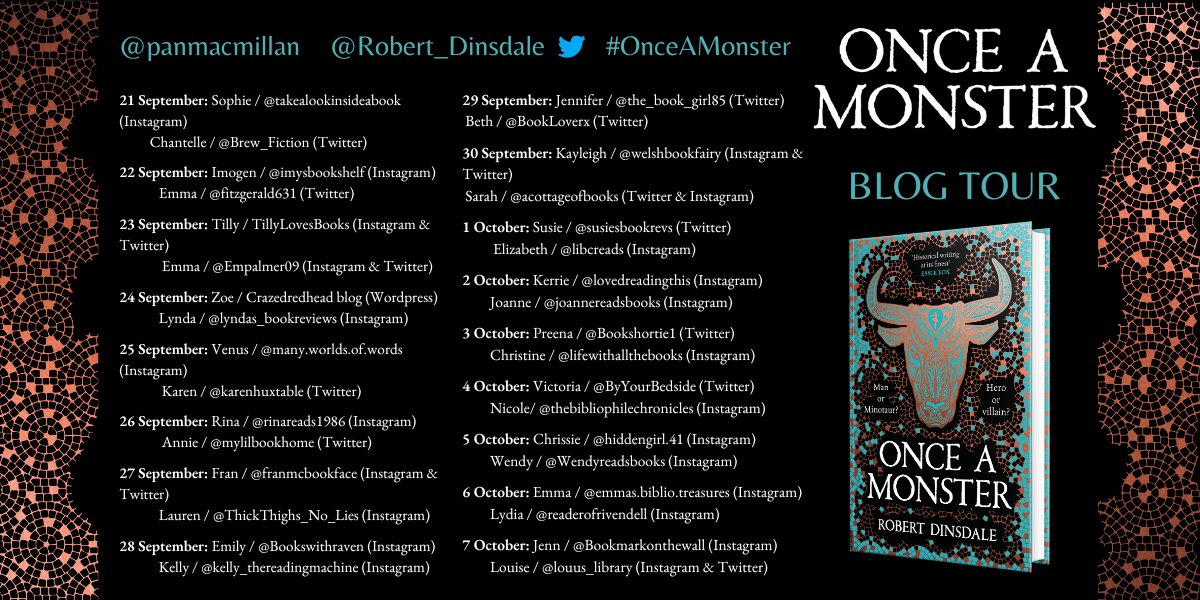 Pleased to say it's my stop on the #onceamonster blog tour

mamamummymum.co.uk/2023/09/once-a…

Slow in pace, the author held my attention with intriguing details and distinct, descriptive language. Every character made me curious, my concentration levels were high throughout. #blogtour
