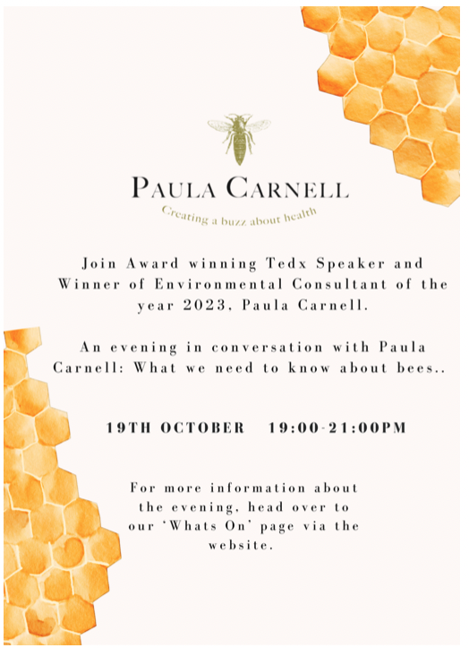I am delighted to be talking at #WraxhallVineyard on 19th October 7-9pm. I would love you to join me eventbrite.co.uk/o/wraxall-vine……If you would like to know more about my talks:-   paulacarnell.com/page-6or my YouTube channel here:- youtube.com/channel/UCVLOH…… #talks #bees #health