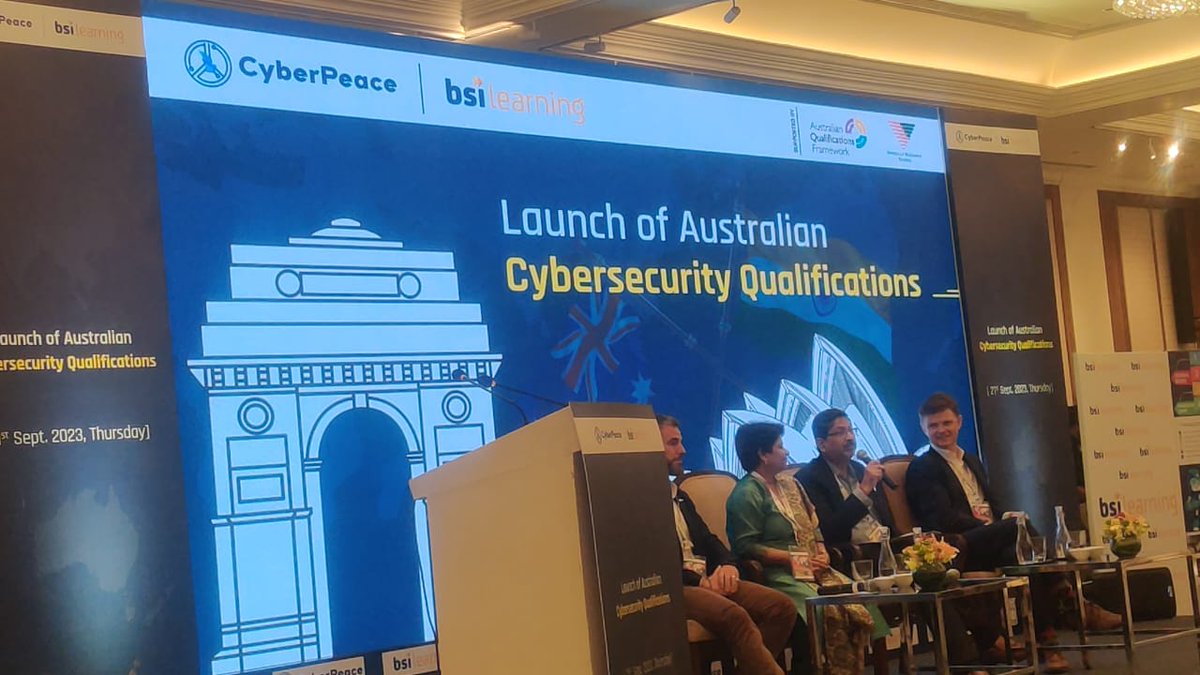 NDL_NIELIT's tweet photo. 🎉 Thrilled to be a part of the momentous launch of the Australian Cybersecurity Qualification.  OICs of NIELIT East Delhi and Noida Offices attended the event! 🌐 A golden opportunity to enhance our cybersecurity expertise. 💡💻 #CybersecurityLaunch #NIELITEastDelhi #NIELITNoida https://t.co/JBsZIkE69H