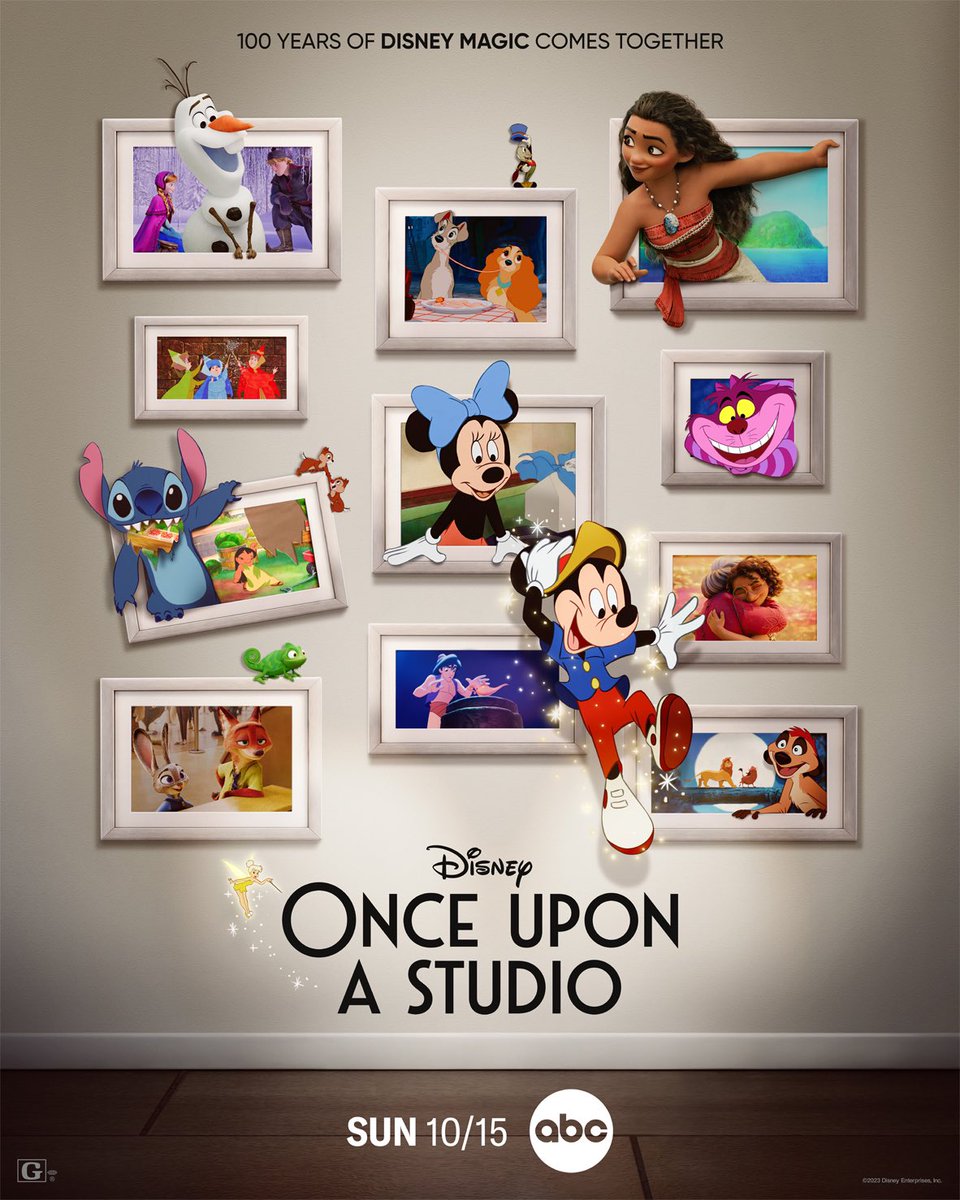 Celebrate a century of stories with Once Upon A Studio, a new Original short film, premiering on ABC during “The Wonderful World of Disney: Disney’s 100th Anniversary Celebration!” on October 15 at 8/7c.