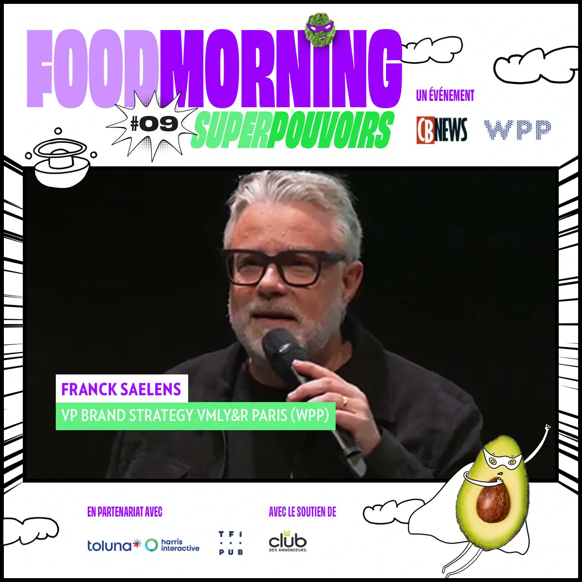 CB_News's tweet photo. 🍓 🦸‍♂️ @FSaelens, VP Brand Strategy @vmlyrparis (WPP), sera au #FoodMorning23.

🗓️ Rendez-vous le 10/10 dès 8h30

Réservez votre place 👉 https://t.co/fL25zl1cqA https://t.co/oHgZCDBx4f