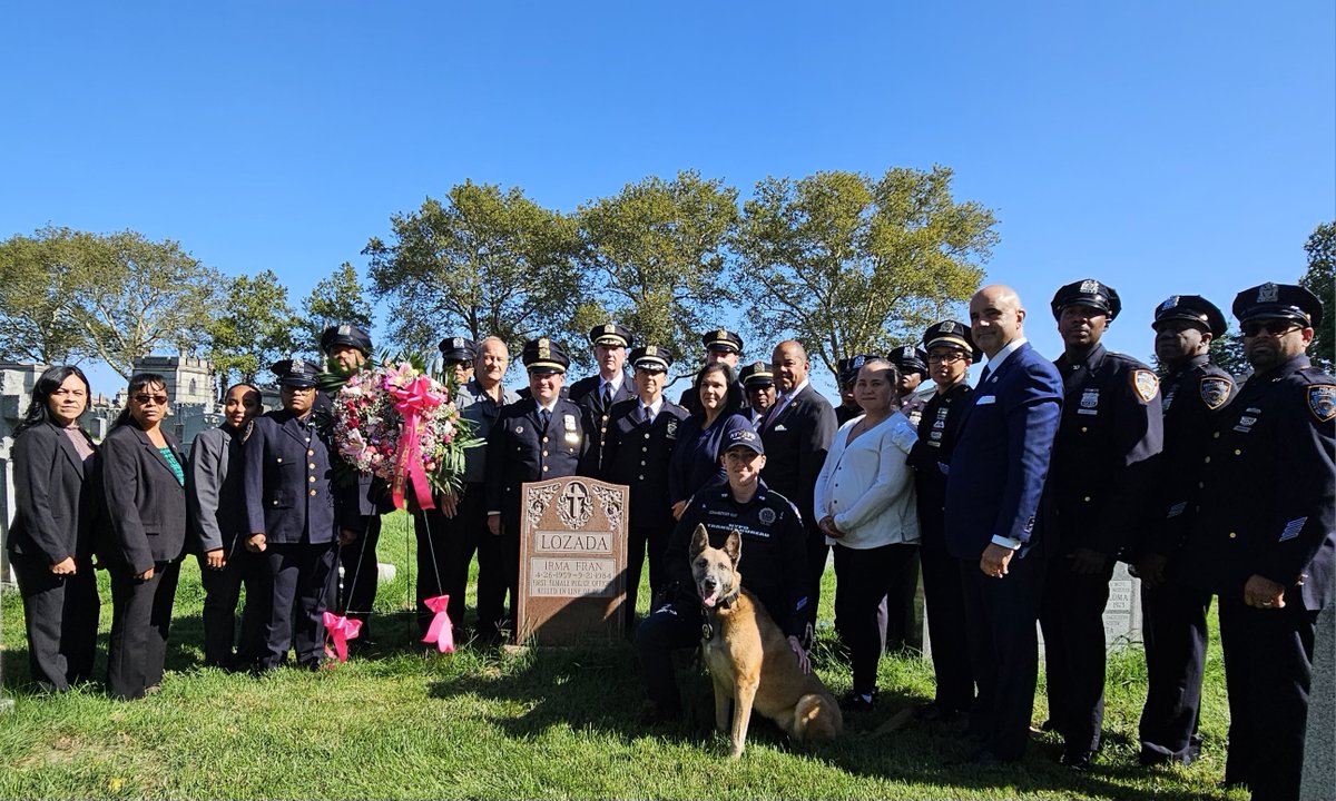 Thirty-nine years ago today, Officer Irma Fran Lozada was shot &amp; killed while trying to arrest a robbery suspect — making her the first female officer killed in the line of duty. We gathered together to lay a wreath at her grave and uphold our promise to never forget her memory.