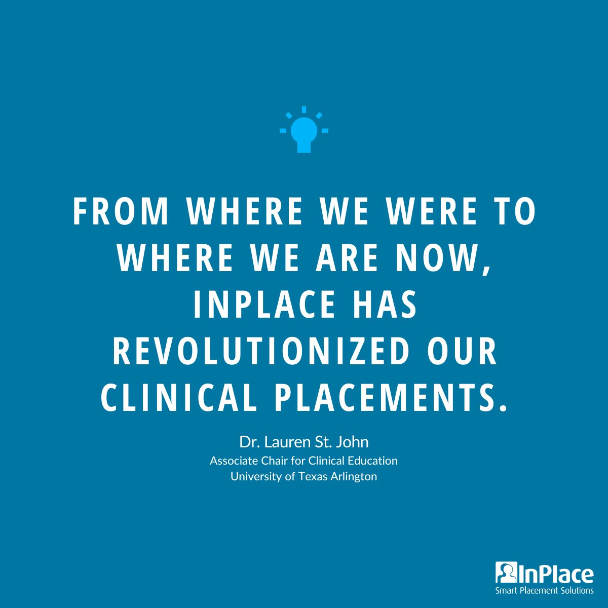 InPlaceSoftware's tweet image. Don&apos;t just take it from us! Our clients know what a huge impact @InPlaceSoftware can have on their processes, students, and faculty. We&apos;re in the business of revolutionizing colleges and universities&apos; student placement experiences.