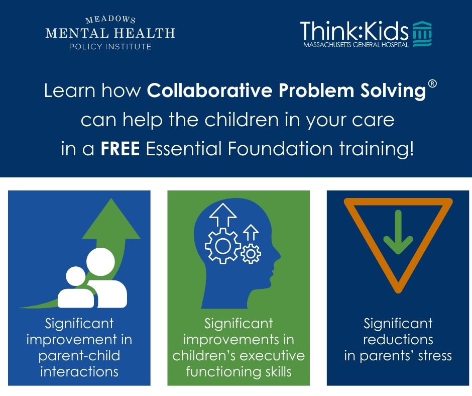 Meadows Mental Health Policy Institute (@meadowsinst) on Twitter photo In partnership with <a href="/ThinkKids/">Think:Kids</a>, we're inviting #mentalhealth providers, caregivers and parents in North Texas to attend a FREE in-person training on Collaborative Problem Solving next week! Learn more and register to join us in Dallas September 28-29: bit.ly/3EO6njR In partnership with <a href="/ThinkKids/">Think:Kids</a>, we're inviting #mentalhealth providers, caregivers and parents in North Texas to attend a FREE in-person training on Collaborative Problem Solving next week! Learn more and register to join us in Dallas September 28-29: bit.ly/3EO6njR