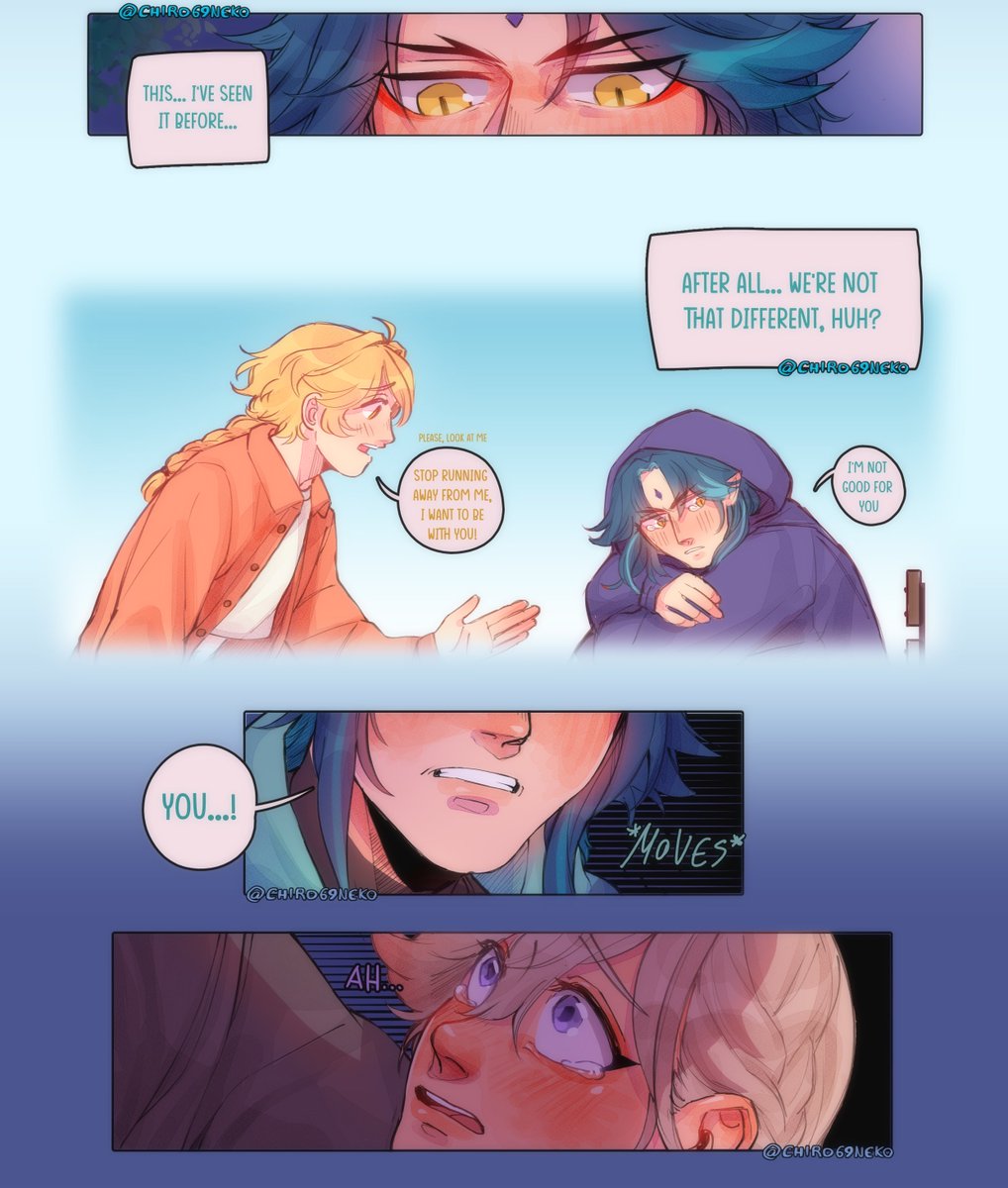 "I'm sorry...." pt. 2/X

#Xiaotherney   
(No more crying please I'm suffering)

#Xiaoney #Xiaother #Lyneyther
#Aether #Xiao #Lyney #Genshin