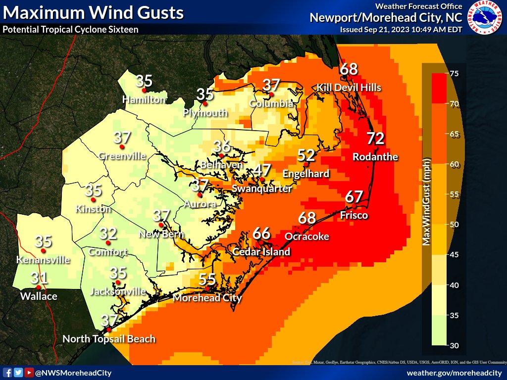 Tropical Storm WARNING posted for part of our area. Highest impacts Friday through Saturday. Biggest concerns are storm surge along the coast, inland rivers and sounds, tropical storm force winds (especially closer to the coast) and heavy rain.