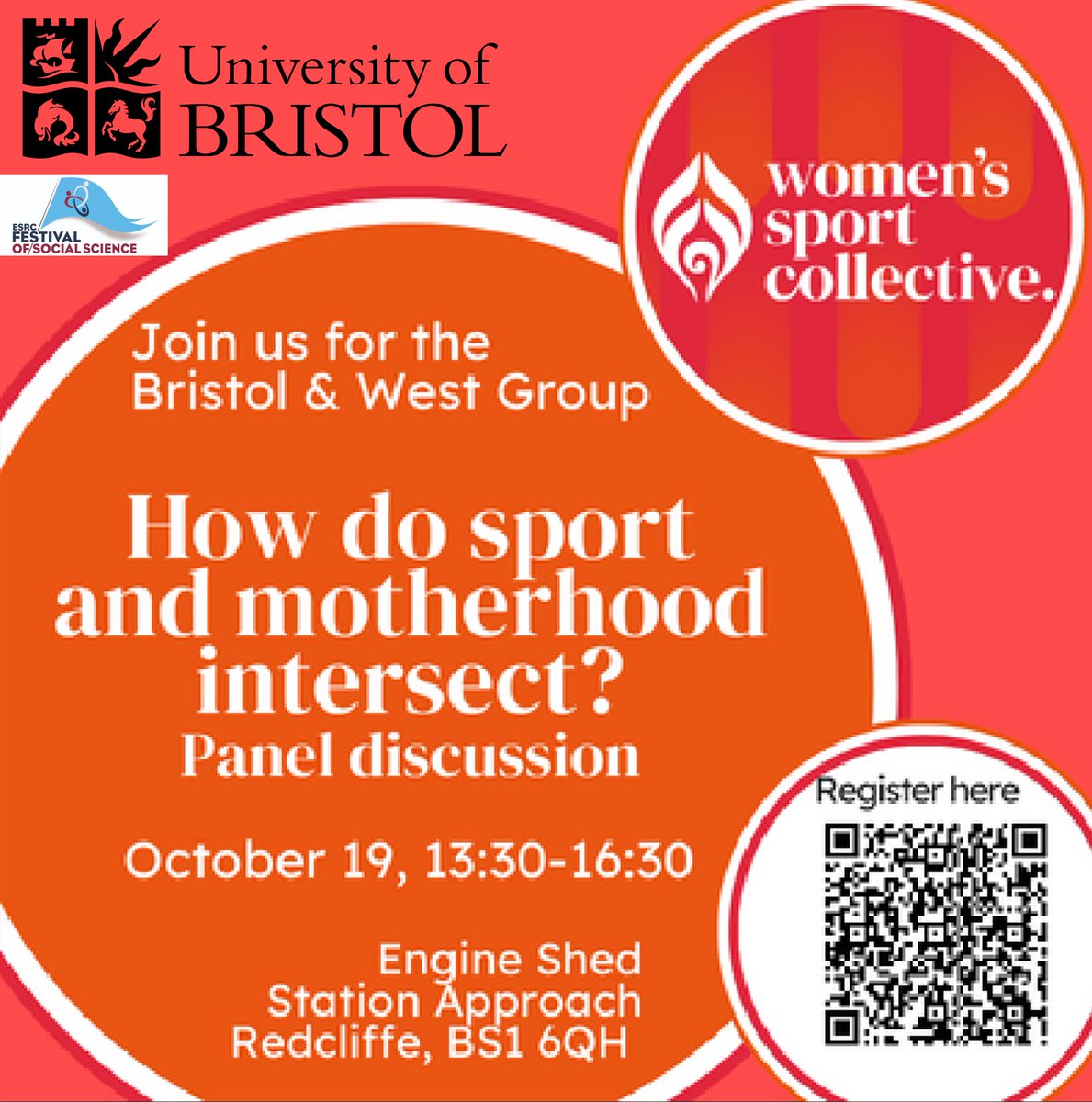 I'm so excited about speaking about my research into motherhood and sport on the panel at this event, with the amazing Tracy Moseley, @MelBound and Rebecca Derrick, chaired by Laura Bailey.