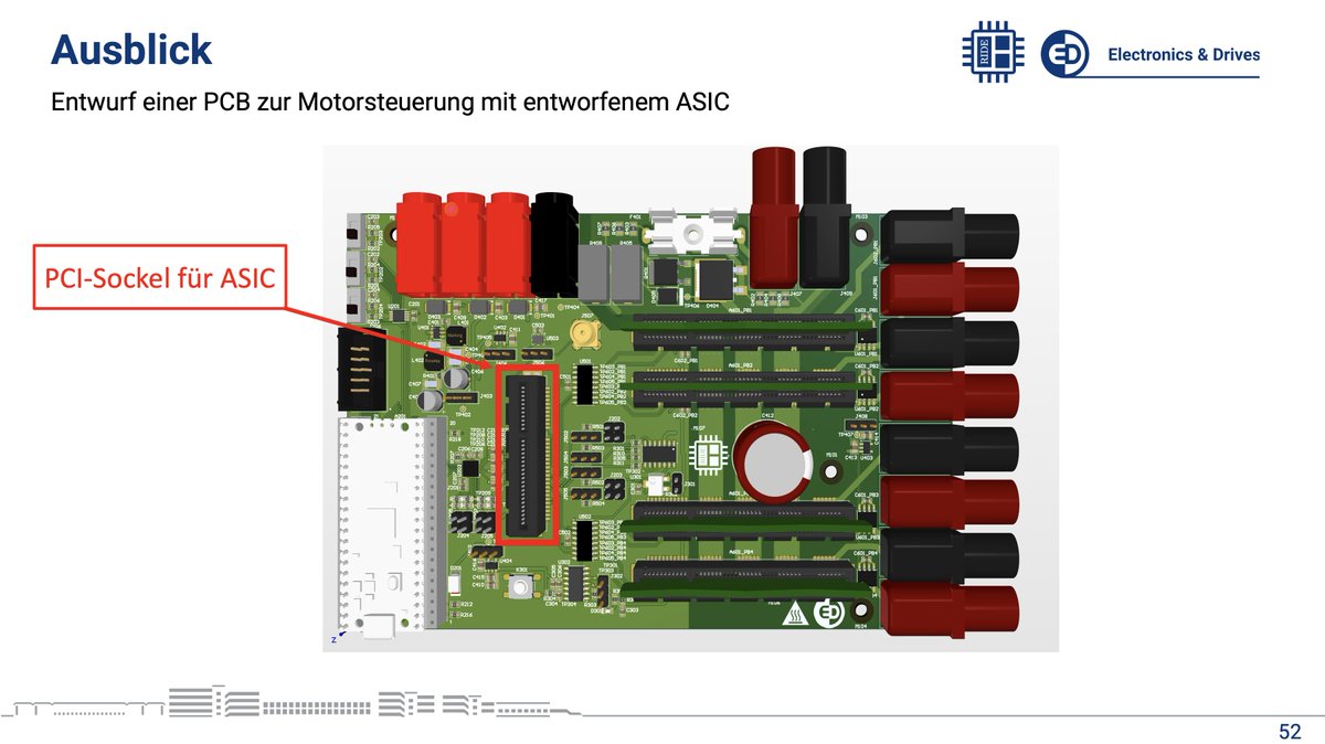 We are back! 
We finished the first semester with a successful mixed-signal ASIC design. During the meantime, we developed the power electronics necessary to power switched reluctance motors up to 320 Volts! Stay tuned. 

<a href="/ElectronicsDrv/">E&D @ElectronicsAndDrives@mastodon.social</a>
#Powerelectronics
#Microelectronics