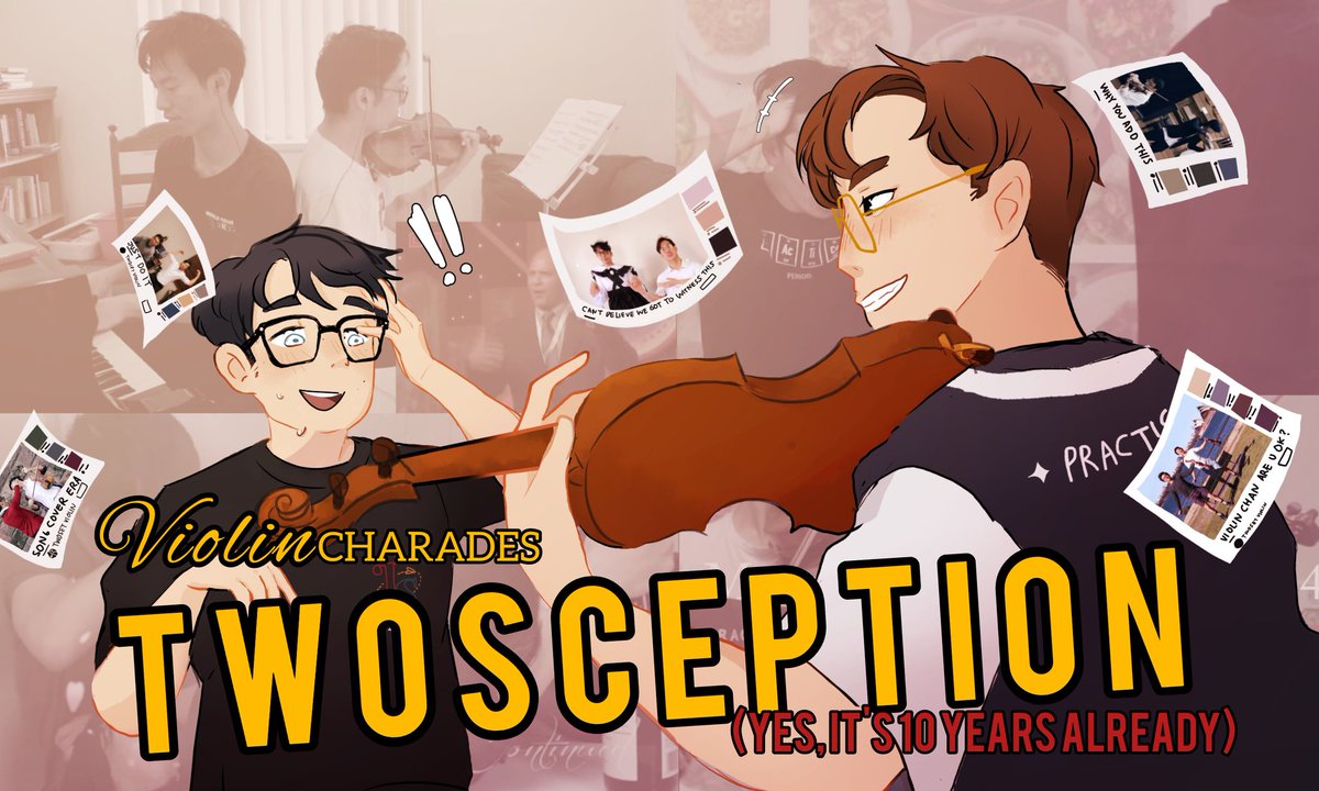 keyyotcake's tweet image. I participated in this #TSV10Y project 💛
It's 10 year worth charades game🃏👀
#twosetviolin
#twosetviolinfanart (?)