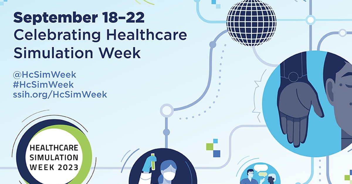 Join us for our second Healthcare Simulation Week 2023 CHAMPIONS CIRCLE today - 12:30-1 p.m. Eastern Time! REGISTER --> us06web.zoom.us/meeting/regist… Hear #Healthcare #Simulation Success Stories from your peers and share your own in a relaxed, celebratory setting! #patientsafety
