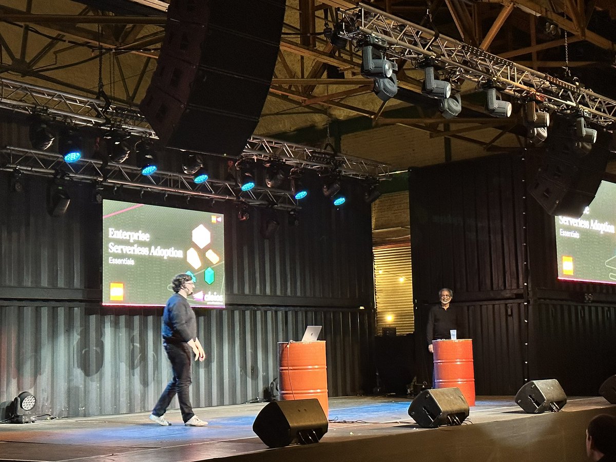 ServerlessDays Cardiff (@serverlesscwl) on Twitter photo It’s closing keynote time at #serverlessdayscardiff. To help organisations adopt #serverless we welcome two experts to the stage. <a href="/EllerbyBen/">BenEllerbyTech</a> from <a href="/AleiosCloud/">aleios</a> and <a href="/sheenbrisals/">Sheen Brisals</a> from <a href="/LEGO_Group/">LEGO</a> to share their wisdom It’s closing keynote time at #serverlessdayscardiff. To help organisations adopt #serverless we welcome two experts to the stage. <a href="/EllerbyBen/">BenEllerbyTech</a> from <a href="/AleiosCloud/">aleios</a> and <a href="/sheenbrisals/">Sheen Brisals</a> from <a href="/LEGO_Group/">LEGO</a> to share their wisdom