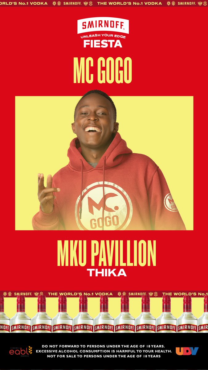 Date ni 23rd Sep 2023. <a href="/valerieabbi/">O✨</a> <a href="/werekevin8/">kratos</a> come attend the  #UnleashYourEdgeFiesta pale Thika Mku pavilion with performance ya MC Gogo &amp; Ballo
Buy a bottle of @SmirnoffKE vodka or  6 pack of Smirnoff ice or pineapple punch for a ticket at the ke.thebar.com #WeDoWe