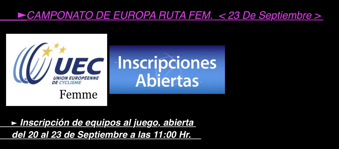 ‼️INSCRIPCIÓN ABIERTA ‼️

Campeonatos Europeos de Ruta Femenino y Masculino.

Y en Decarreras M.T. Te invitamos a partícipes en nuestro juego COMPLETAMENTE GRATUITO creando una selección de 8, tu 8 ideal.

Crea ya tus equipos ⬇️

decarreras.es/usuario/