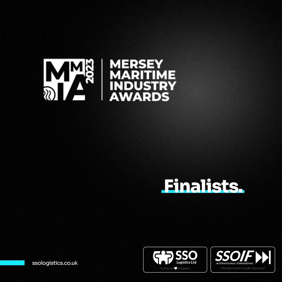 🏆 We are delighted to have been announced as finalists in the Mersey Maritime Industry Awards 2023! 

It's a huge honour and great recognition for the hard work of our team at SSO Logistics and our sister company SSO International Forwarding over the last months!