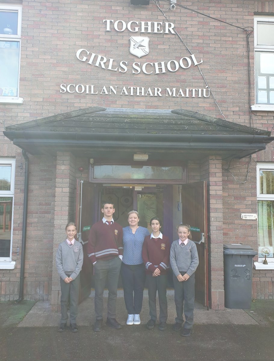 What a lovely welcome we had this morning in @TogherGirls One of many primary schools we have packed in this week! It was lovely for some of our students to visit their former school. We look forward to welcoming more Togher Girls and their families to our Open Night.