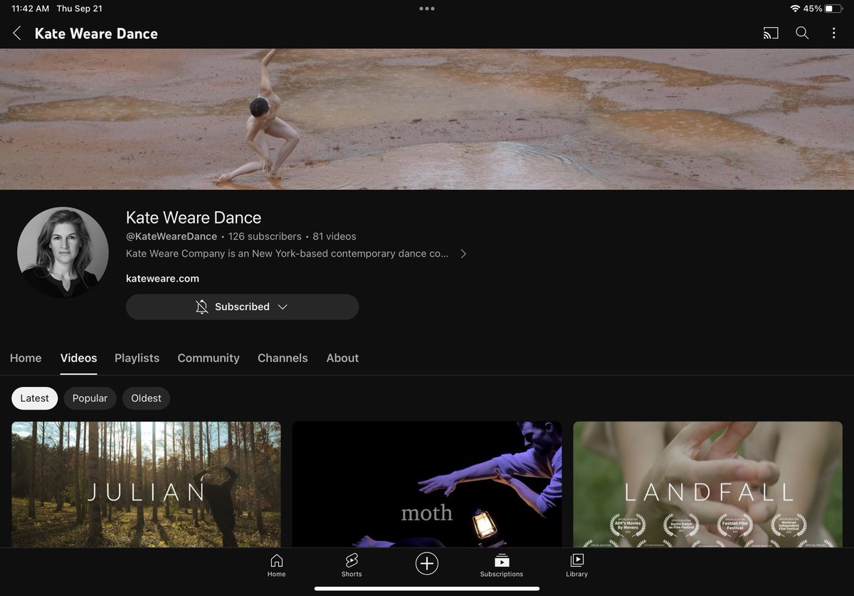 Want the latest videos and trailers? Follow KWCo on YouTube!
youtube.com/@katewearedance