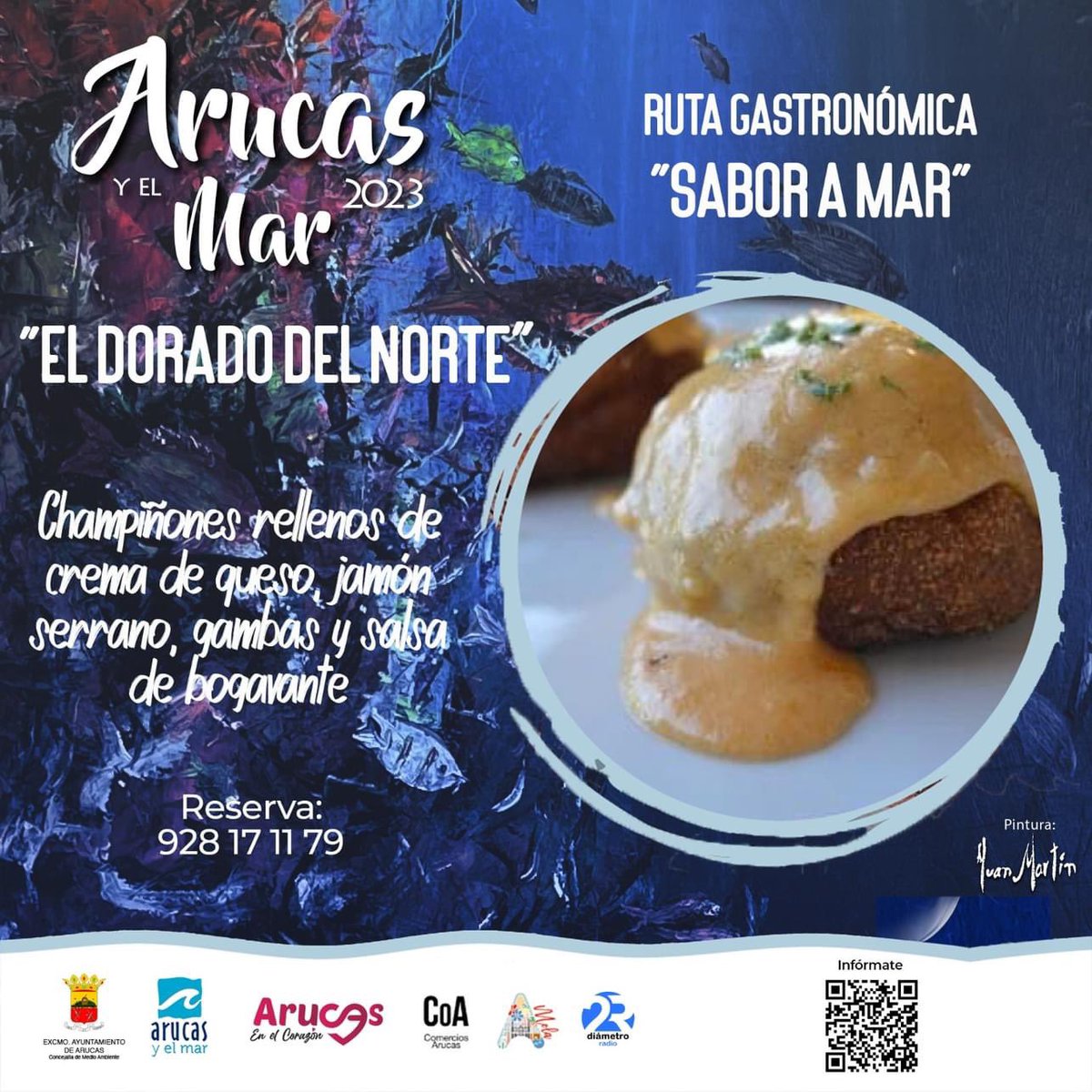 GrancanGourmet's tweet photo. En la Feria "Arucas y El Mar 2023"  se organiza la ruta gastronómica "Sabor a Mar", del 19 al 30 de septiembre para disfrutar de experiencias gastronómicas en la costa de Arucas, en los restaurantes Los Surkos, el Dorado del Norte y Los Charcones.

👉🏻https://t.co/XUrG4a84II https://t.co/p5LpAVxAWP