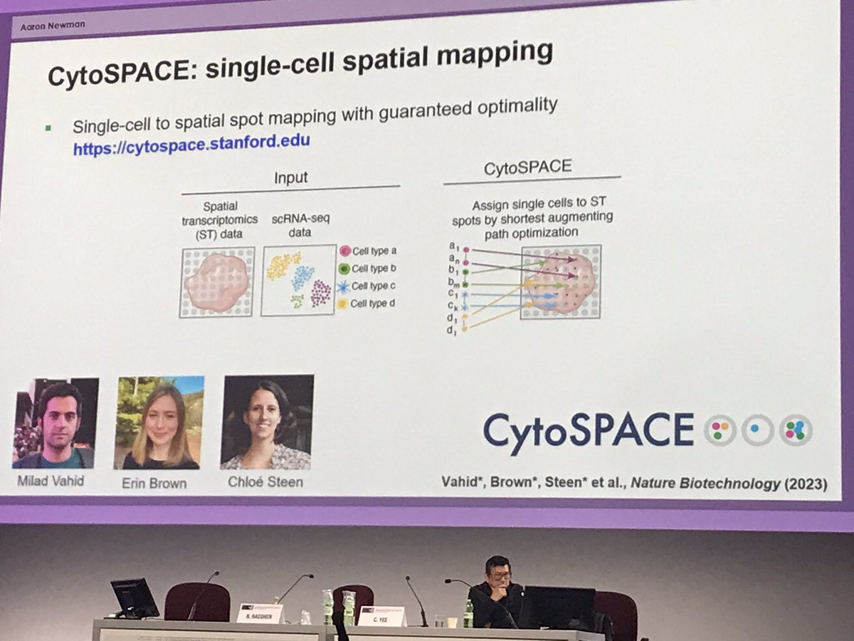 Fantastic session at #CICON23 about current and future developments in #spatial #transcriptomics #singlecell a growing field that open new applications for basic and translational #Immunotherapy 🔬🧬📍🗺 @JoakimLundeberg @AaronNewmanLab