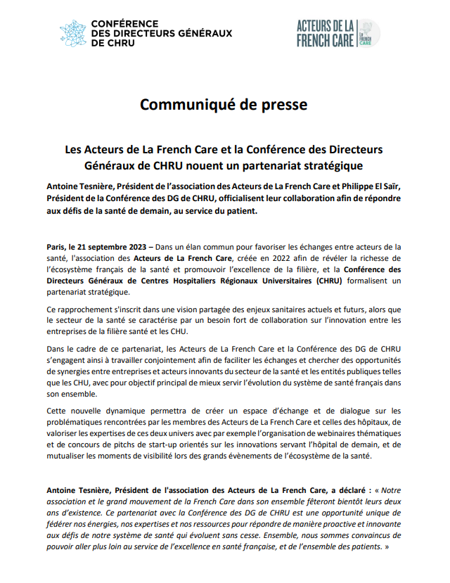 Directeurs généraux de CHRU tweet media