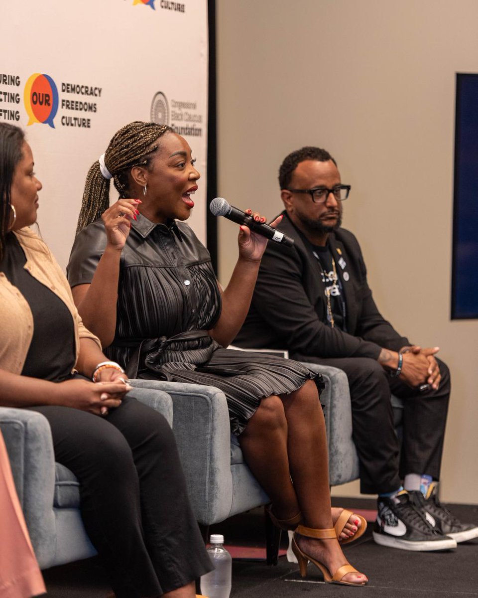 TJC_DC's tweet image. Cont&apos; Hip Hop Caucus Session Emcee-Tanya Clay House with Panelists Rabecca Caruthers - Fair Elections Inc &amp;amp; Nicole Porter, The Sentencing Project  #transformativejusticecoalition  #congressionalblackcaucus #hiphopcaucus #blackvoters #voterrights