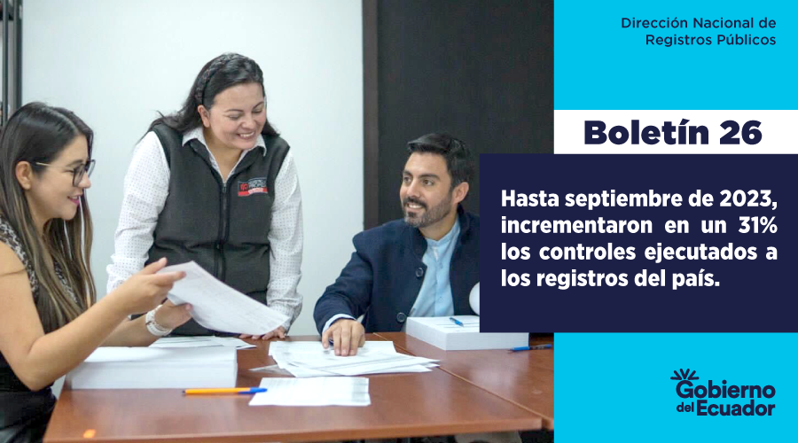 DinarpEc's tweet photo. 📝Boletín| En un 31% incrementaron los controles que realizamos a los registros del país.

✅ El manejo correcto de los libros registrales, archivos físicos y/o digitales, tiempos de atención, entre otros, son los puntos que se revisan en este proceso.

➡️ https://t.co/D4xpfErYzc https://t.co/aVWz3tQtLR