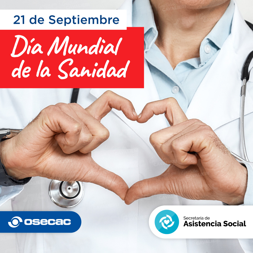 🗓️21/9 Día de la Sanidad

Hoy homenajeamos el trabajo que realiza día a día el personal del sector salud.

En este día quiero agradecer a todos/as los/as trabajadores/as de nuestra obra social, OSECAC, por brindarle a sus beneficiarios lo mejor, siempre.

#SoyComercio #SoySEC