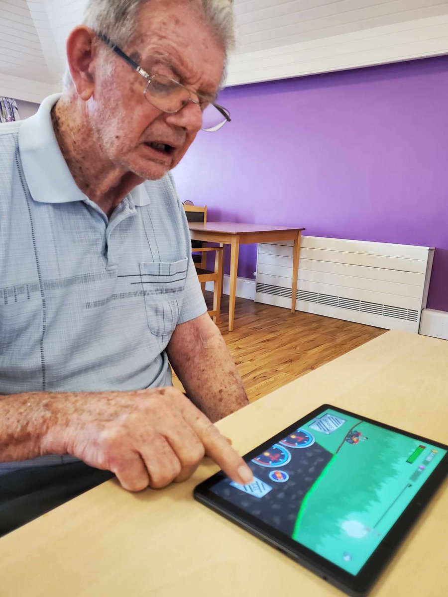 Baking, surfing the web and sewing by machine for our residents at Overton House #hicaactivities