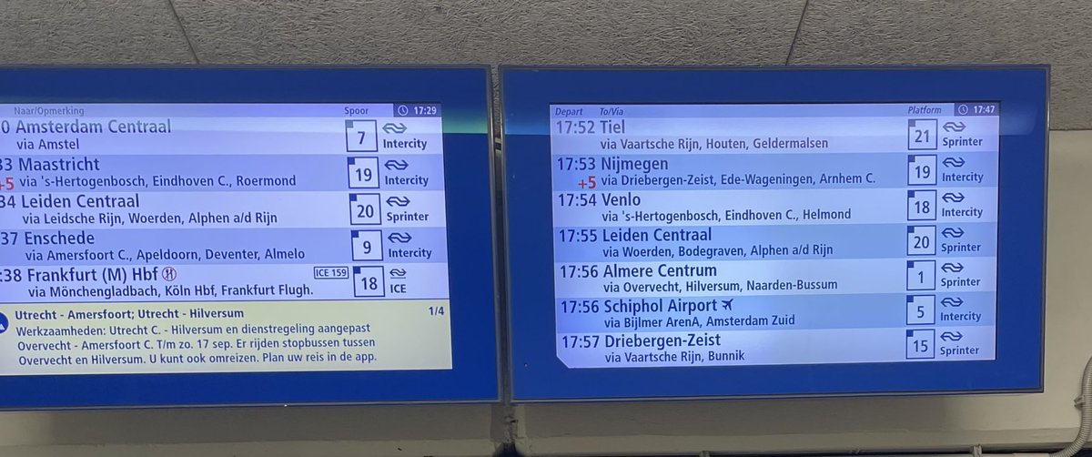 michelicto's tweet photo. @NS_online met hoeveel tijdzones werkt de #NS in Nederland?  #UtrechtCS https://t.co/igCHgxsX7j