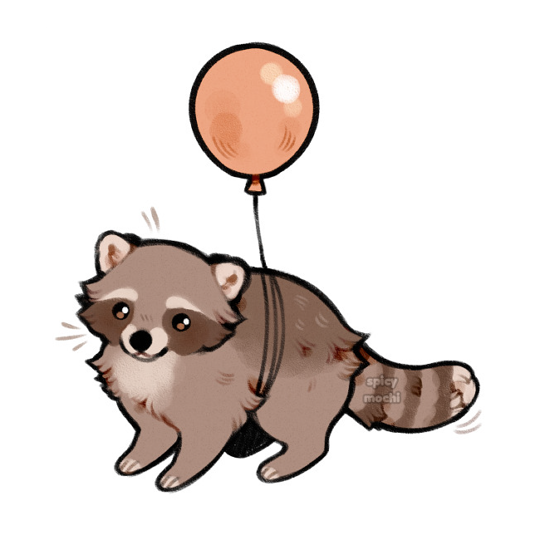 spicy_mochi's tweet photo. raccoon balloon https://t.co/AYonpkHz9g