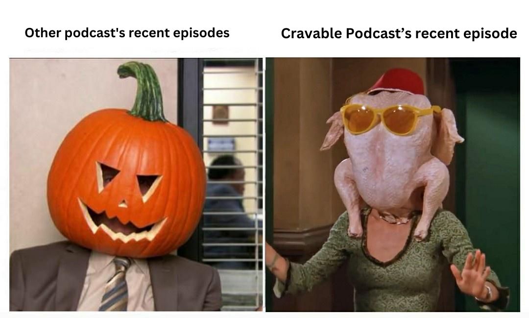CraveablePod's tweet photo. Gobble up some laughs in our latest #CraveablePodcast episode, 'Turkey Talk'! 🍗😂 It's a feast of funny foodie tales and turkey info.  Don't miss out – hit that link and let the gobble-fest begin! 
https://t.co/M8VPreKZoi
#newepisode  #EarthWindAndFire https://t.co/bp8wUrvzdm
