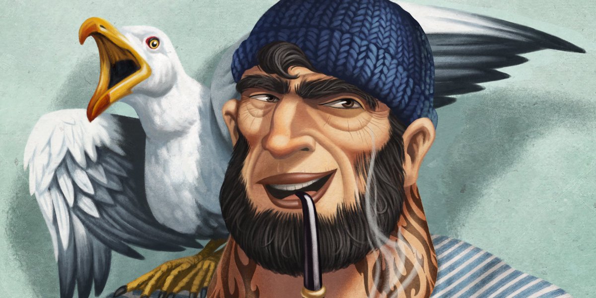davidderamon's tweet photo. 🇭🇷 sailor #7 🇭🇷
New croatian character for the European souvenir posters and postcards edited by Folkolor 

#sailor #seagull #fisherman #seawolf  #tattoo #europe #croatia #pozdravizhrvatske #affiche #poster #travelposter #vintageposter #postcard https://t.co/4rAkTCXToW