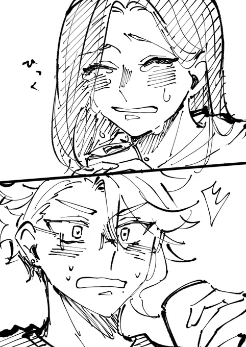 お酒入ると泣いちゃう🐍可愛いな〜と思いながら描いた🐙🐍落書き 
