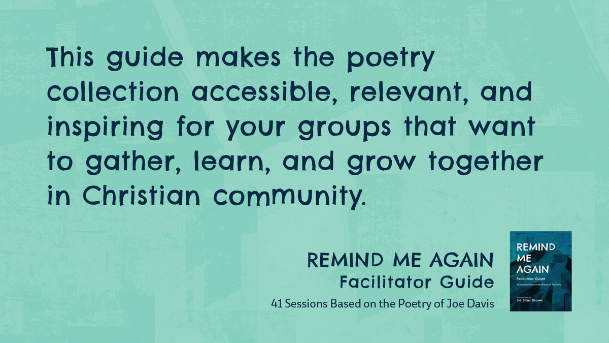 “Accessible, relevant, and inspiring”? What more could you want in a course for youth? Order the Remind Me Again Facilitator Guide now to try out our new 41-session youth curriculum based on the poetry of Joe Davis! bit.ly/3RcdBp4