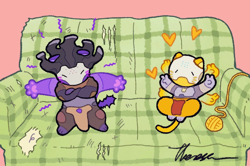 #Overwatch2 
不同性格的小猫咪