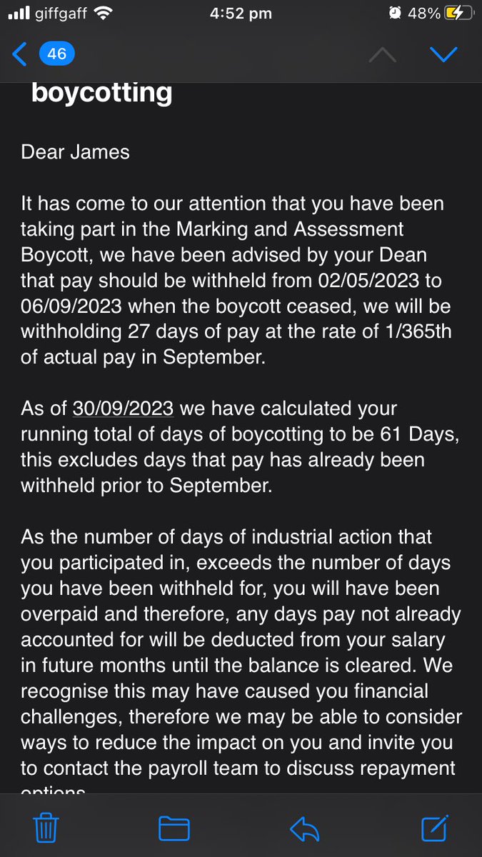 Dr James Pickles (@readitpickles) on Twitter photo The tyrants at <a href="/uniofbrighton/">University of Brighton</a> are docking 100% of my pay and starving me for the next two months. I will have to work for free in Oct and Nov until my ‘debt’ is cleared for not marking a few essays. How does this make sense? The VC is a tyrant and must go <a href="/ucu/">UCU</a> <a href="/BrightonUCU/">Brighton UCU</a> The tyrants at <a href="/uniofbrighton/">University of Brighton</a> are docking 100% of my pay and starving me for the next two months. I will have to work for free in Oct and Nov until my ‘debt’ is cleared for not marking a few essays. How does this make sense? The VC is a tyrant and must go <a href="/ucu/">UCU</a> <a href="/BrightonUCU/">Brighton UCU</a>
