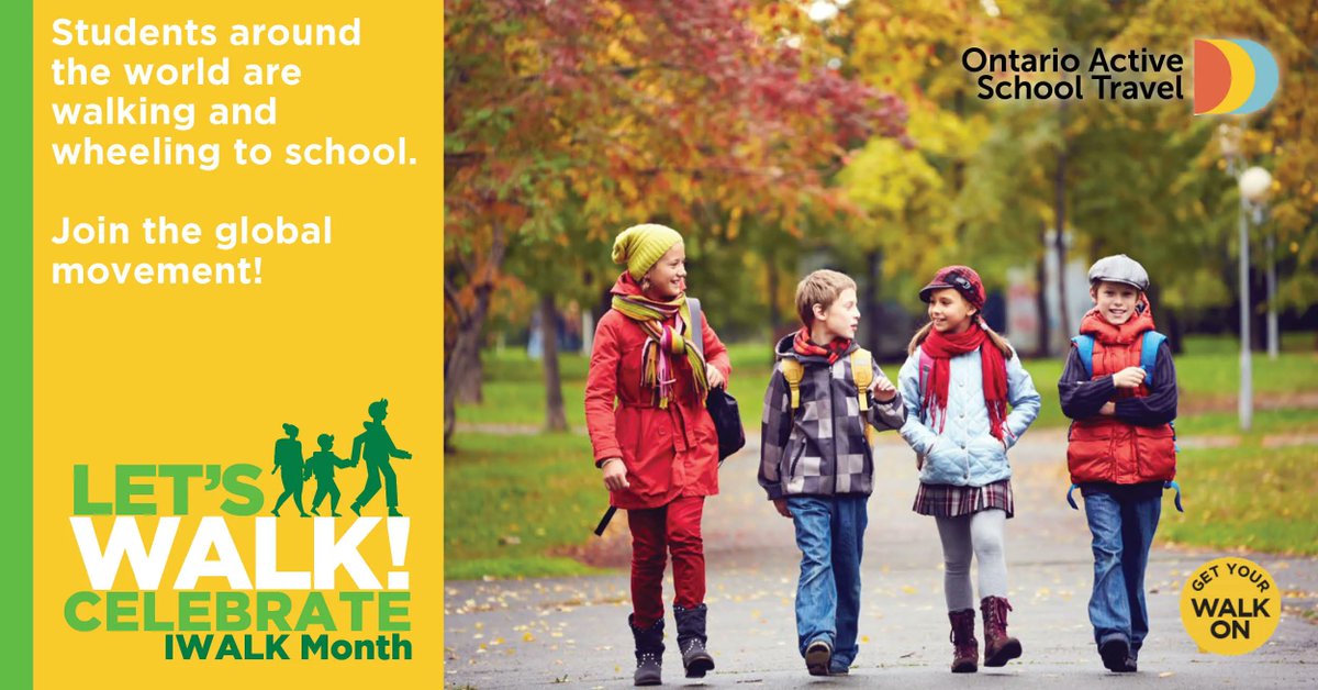📢 October is #IWALK month, a time when students around the globe participate in walk-to-school events and celebrate commuting on foot 🚶 or on wheels 🚲. 

Join the movement at your school! buff.ly/3LSEfPn 

#JourneyOutside