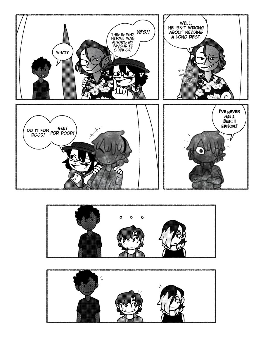 cereal_fork's tweet photo. #DungeonsandDaddies the Manga Anniversary Special Lesson X: Beach Episode (1/2)

Thank you for a year of Dungeons and Daddies the manga!

Read right to left

#dndads https://t.co/wpkmQ1Zs2u