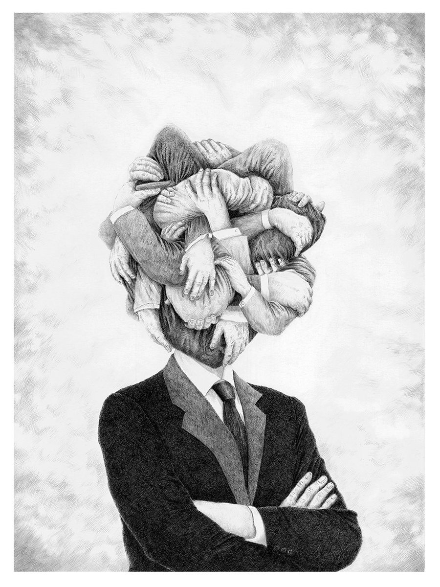 Klemtart's tweet photo. 'FULL HEAD'
Une tableau réalisé il y a quelque années durant le confinement. Je pense que l'image parle d'elle même...! 

#klemt
#art
#artsviral
#arts_gallery
#artlover
#artwork
#artistsoninstagram
#artforsale #versailles #macron #covid
#confinement #draw #drawing #irastration
#pencil #sketchbook
#contemporaryart #instagood
