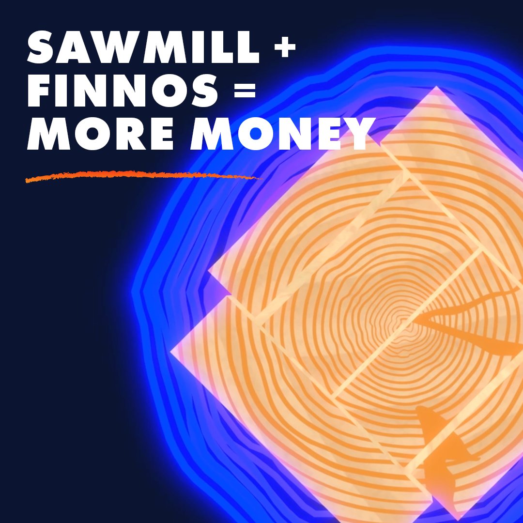 One of the advantages with Finnos Fusion Log Scanners is that sorting is based not only on the outer features of the log, but also their inner properties. To put it simply: Sawmill + Finnos = more money.