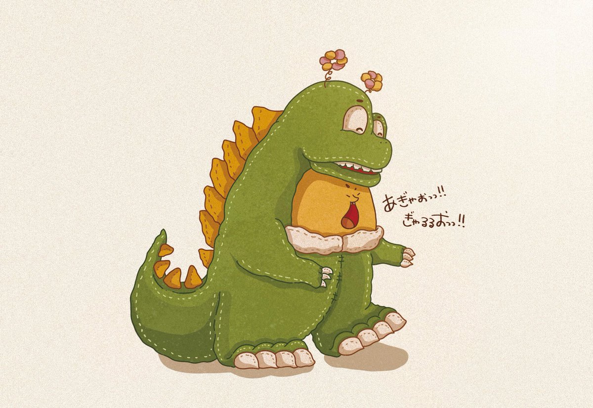 「あぎゃぉっっぎゃるるおっっ#イラスト #じょんびすた 」|こでらひなのイラスト