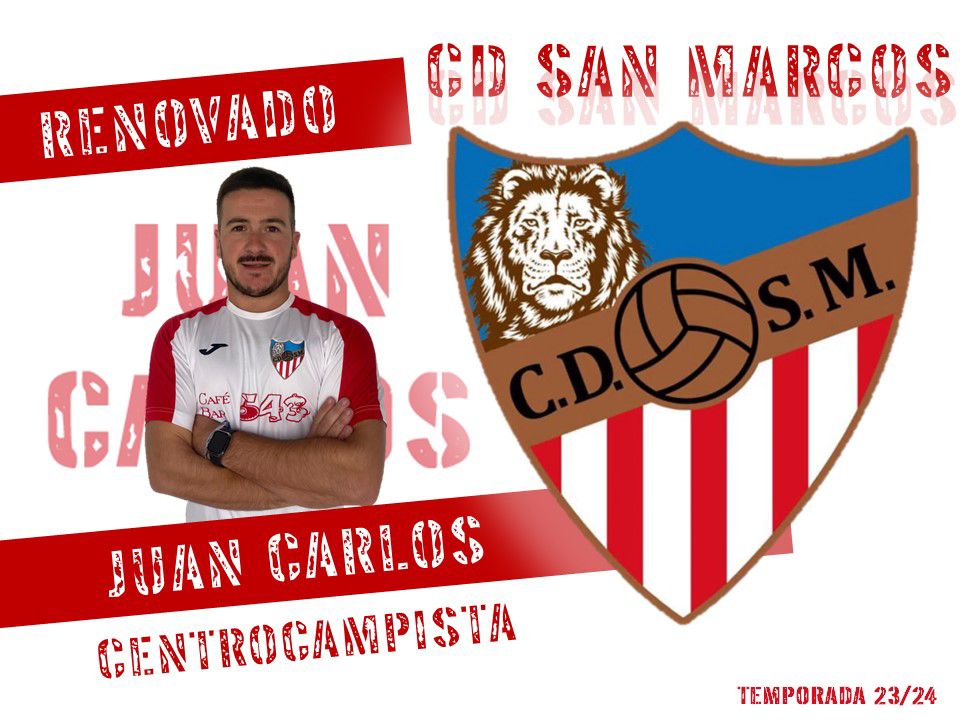 🚨🚨🚨  

𝗦𝗘 𝗤𝗨𝗘𝗗𝗔  

Y para cerrar la plantilla, la renovación que todos los aficionados pedían. El corazón y el alma del CD San Marcos, nuestro capitán Juanki continuará una temporada más con nosotros para seguir liderando este proyecto.