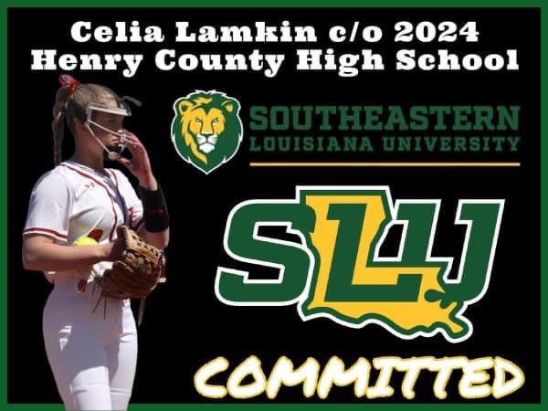 tnbolts2024sain's tweet photo. Our 2024 Celia Lamkin is officially off the recruiting boards as she has made her commitment to Southeastern Louisiana University. We are so proud of you Celia &amp; cannot wait to see all you’ll accomplish at the next level! 💚💛
@celialamkin 
@LionUpSoftball 
#BoltsBoom⚡️ https://t.co/lfIGcB7GDB