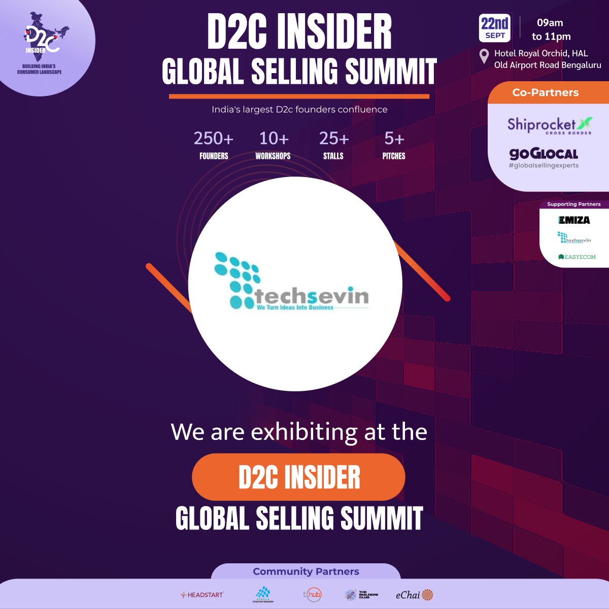 "Join us at the Techsevin D2C Insider Global Selling Summit for an exclusive peek into the future of d2cinsider 🚀 

Don't miss out on this opportunity to learn, network, and grow. <a href="/d2cinsider/">D2C Insider</a>

#TechsevinSummit #D2CInsider 
#GlobalSelling #InnovationUnleashed #Ecommerce