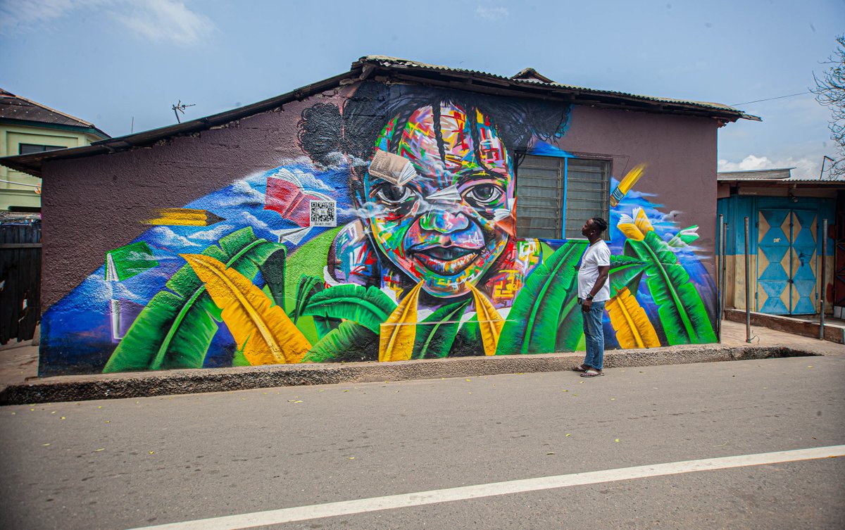 CAHP Community Center and Library. A huge THANK YOU to all the artists who made it possible. 🙏 
@ChristiansborgP

#history #heritage #criticalheritage #Osu #Ghana #Accra#fortsandcastles #communitydevelopment #art #artivism