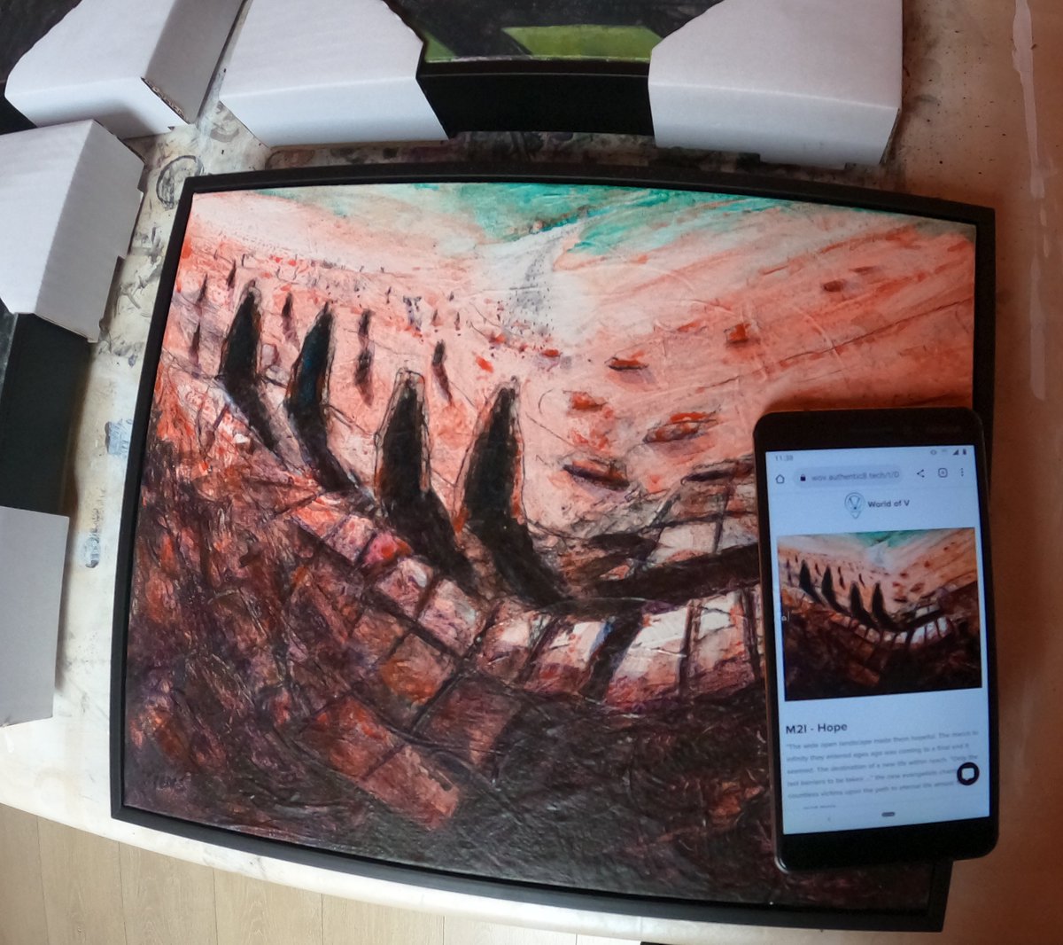 Discover my first art Phygital  - "M2I - Hope" on the <a href="/worldofv_art/">World Of V | Green NFT Marketplace</a> marketplace 🖤

worldofv.art/token/0x5E6265…
